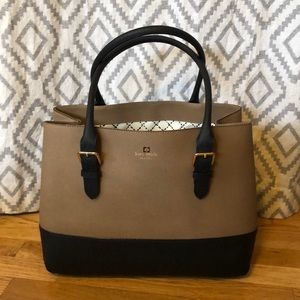 Kate Spade tan and black tote